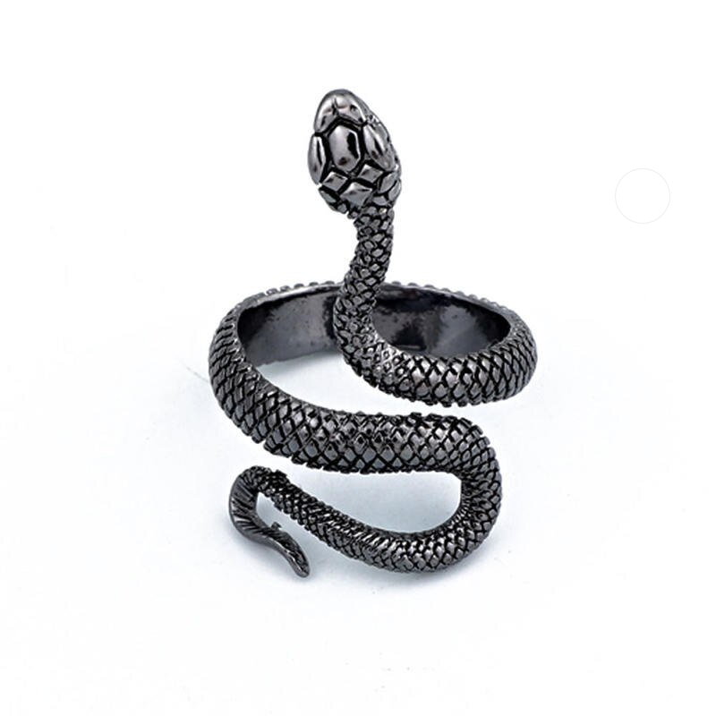 Trendy Silver Snake Wave Ring for Women - Adjustable, Vintage-Inspired Metal Jewelry