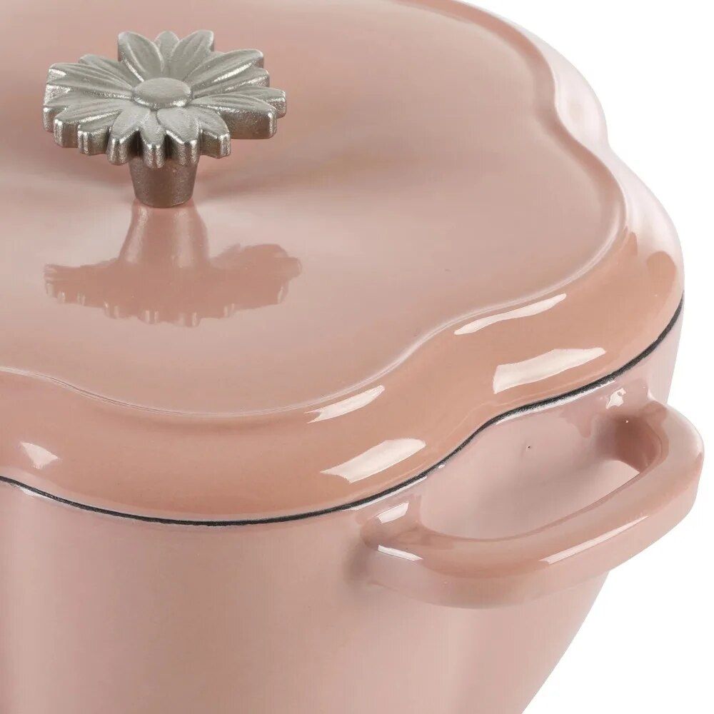 Charming Pink Floral 3-Quart Dutch Oven