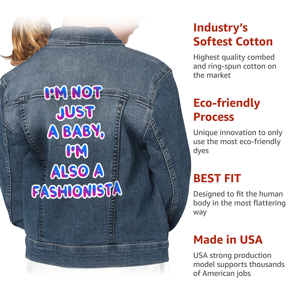 Fashionista Kids' Denim Jacket - Cute Jean Jacket - Best Design Denim Jacket for Kids