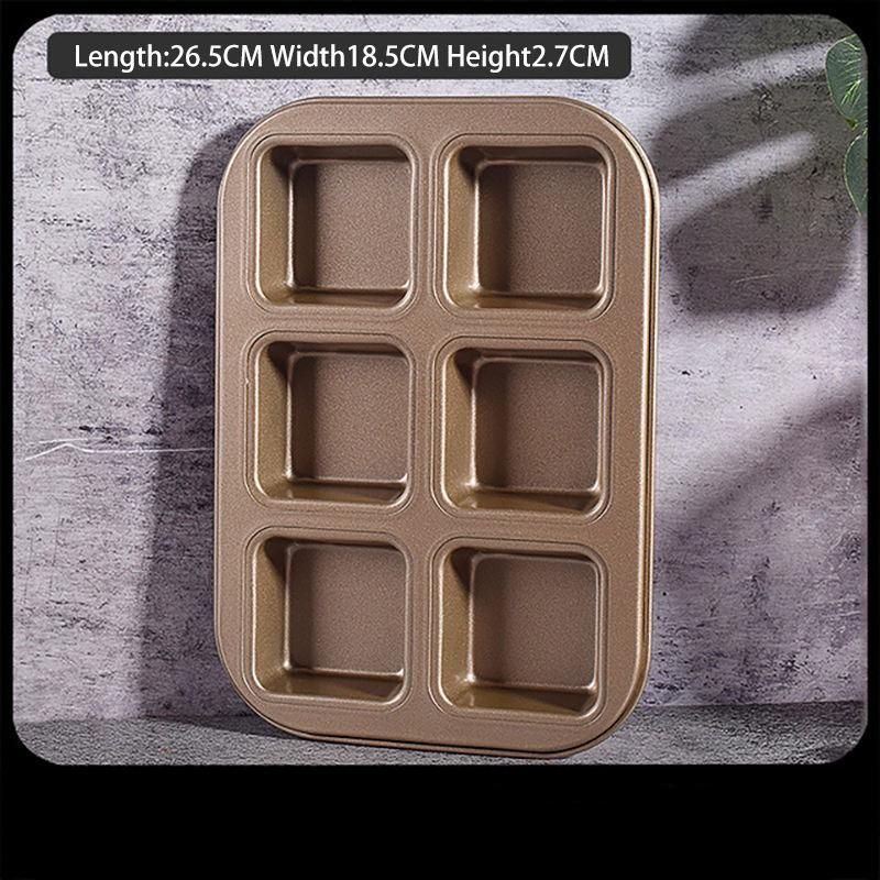 Versatile 6/12-Cavity Square Baking Mold