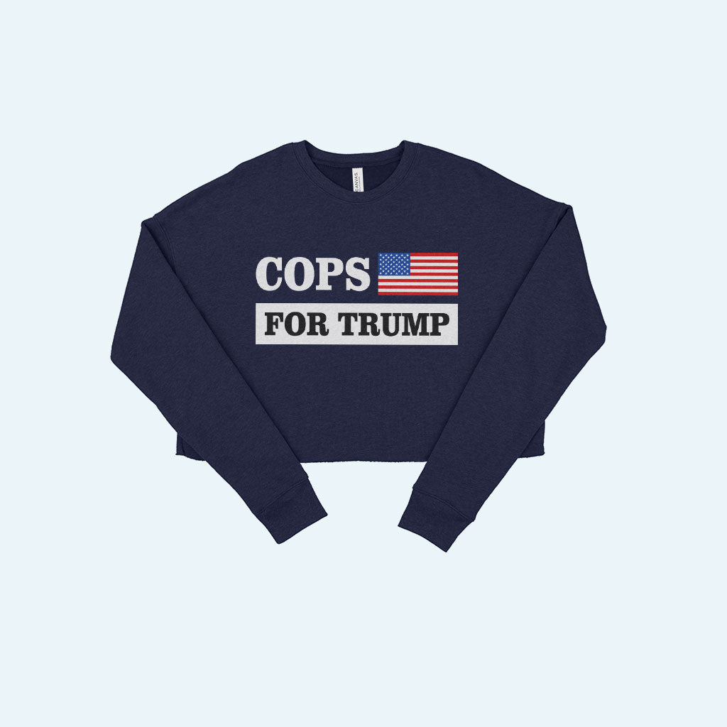 Women's Cropped Cops for Trump Sweatshirt - Donald Trump Sweatshirt