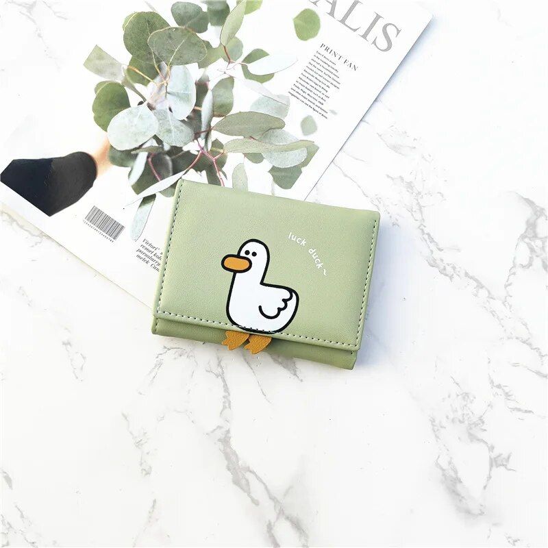 Charming Duck-Themed Mini Women's Wallet