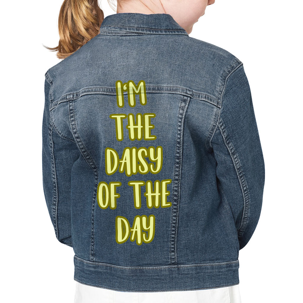 Cute Design Kids' Denim Jacket - Quote Jean Jacket - Cool Saying Denim Jacket for Kids