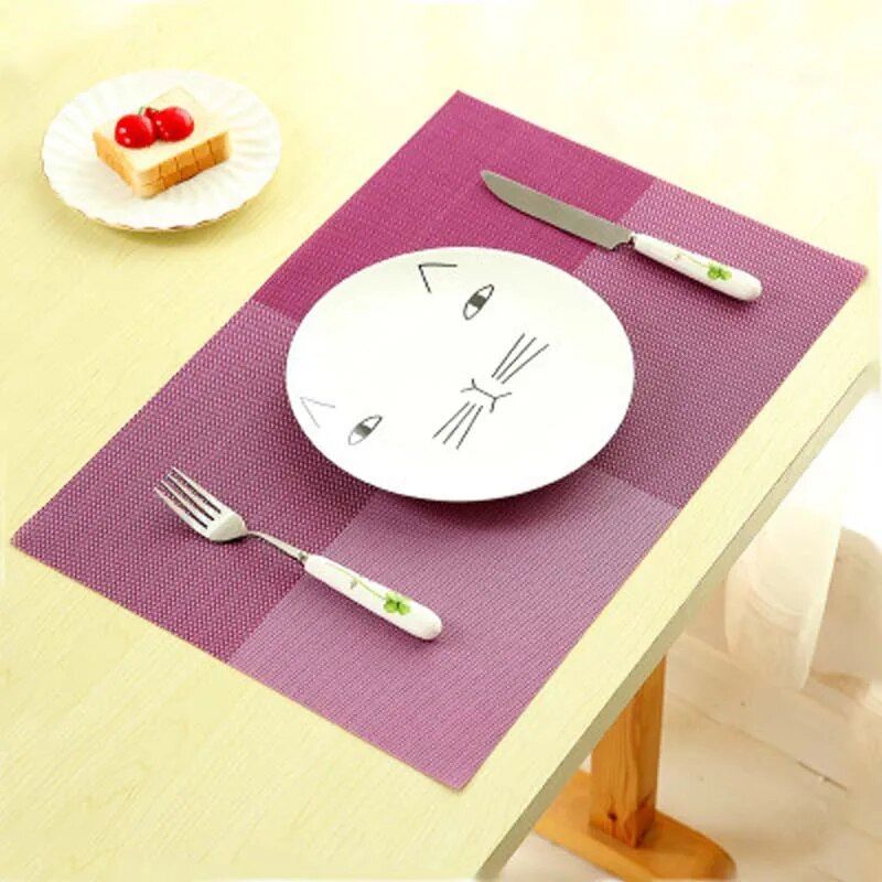 Elegant Modern PVC Placemat for Dining - Eco-Friendly, Stocked Kitchen Mat