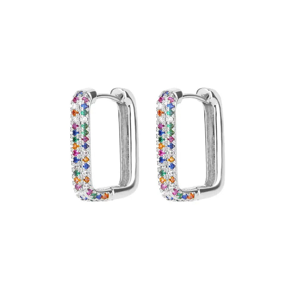 Zircon Hoop Earrings