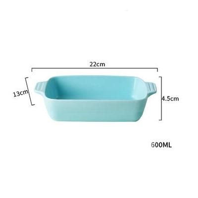 Chic Nordic-Style Binaural Ceramic Baking Dish