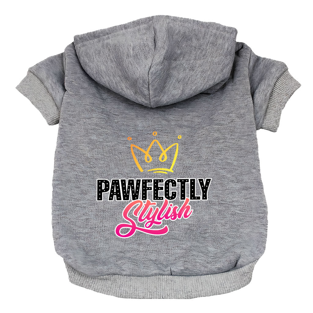 Pawfectly Stylish Dog Hoodie - Crown Dog Coat - Printed Dog Clothing