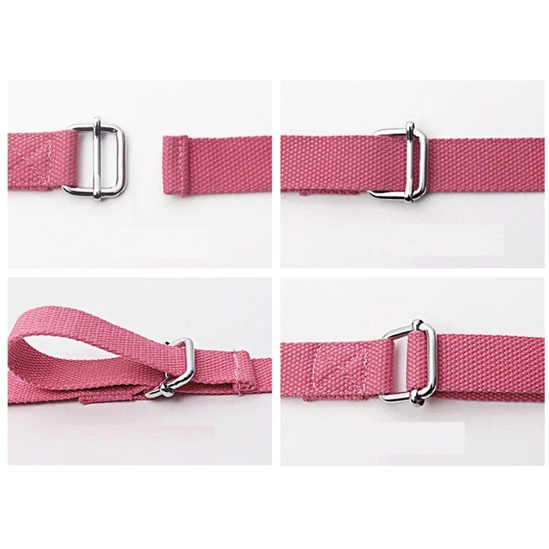 Premium Cotton Yoga Stretch Strap - 2.5m Durable D-Ring Belt for Enhanced Flexibility & Fitness