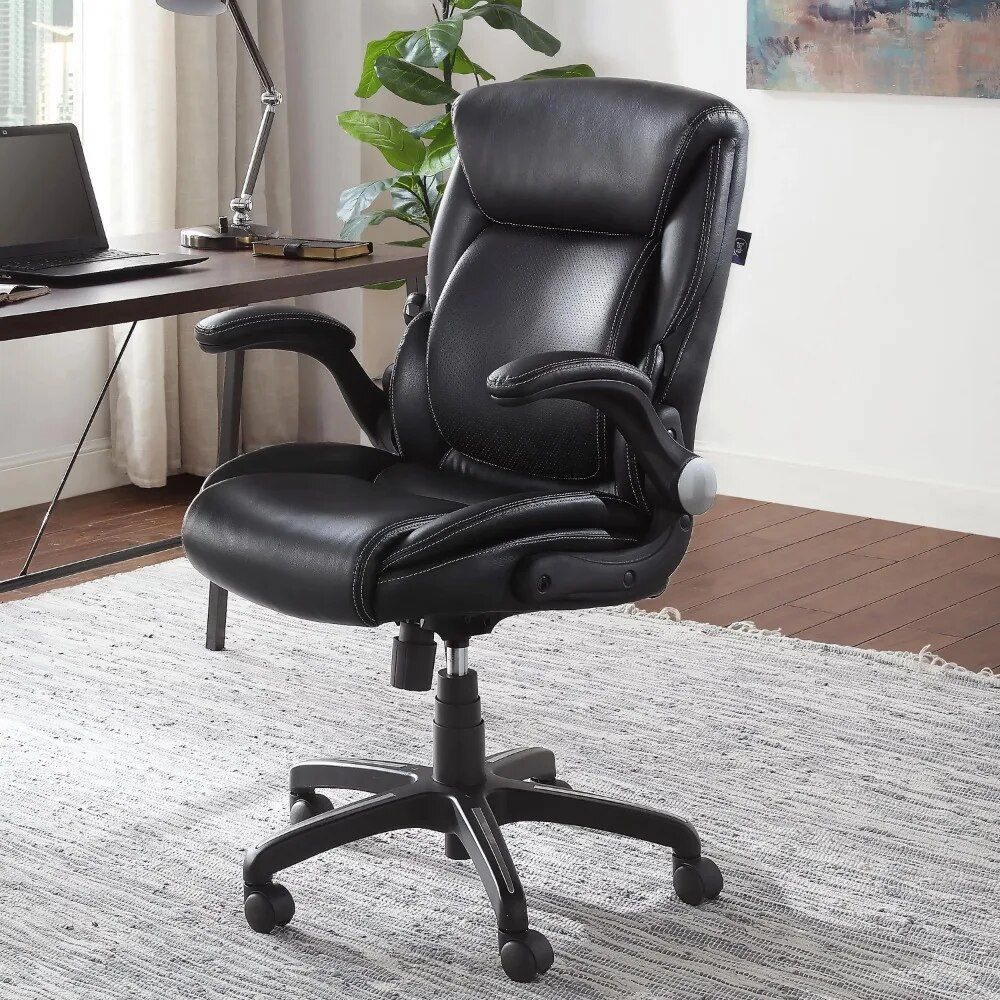 Luxurious Air Lumbar Leather Office Chair: Ergonomic, Adjustable, and Rotatable