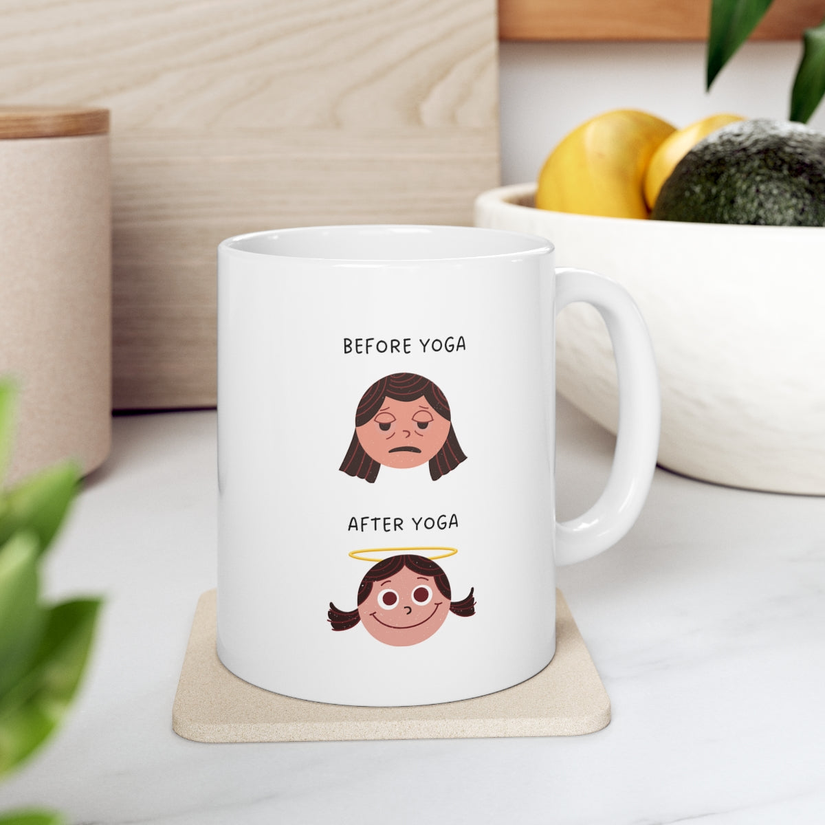 Before and After Yoga Novelty Mug