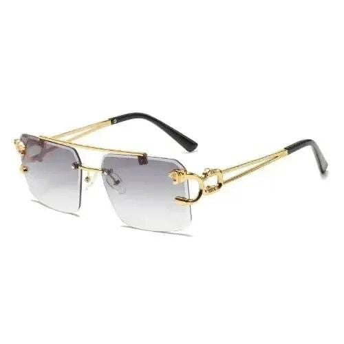 Unisex Vintage-Inspired Rimless Steampunk Sunglasses