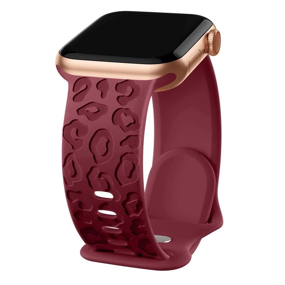 Engraved Silicone Strap for Apple Watch - Fashionable & Compatible with All Series