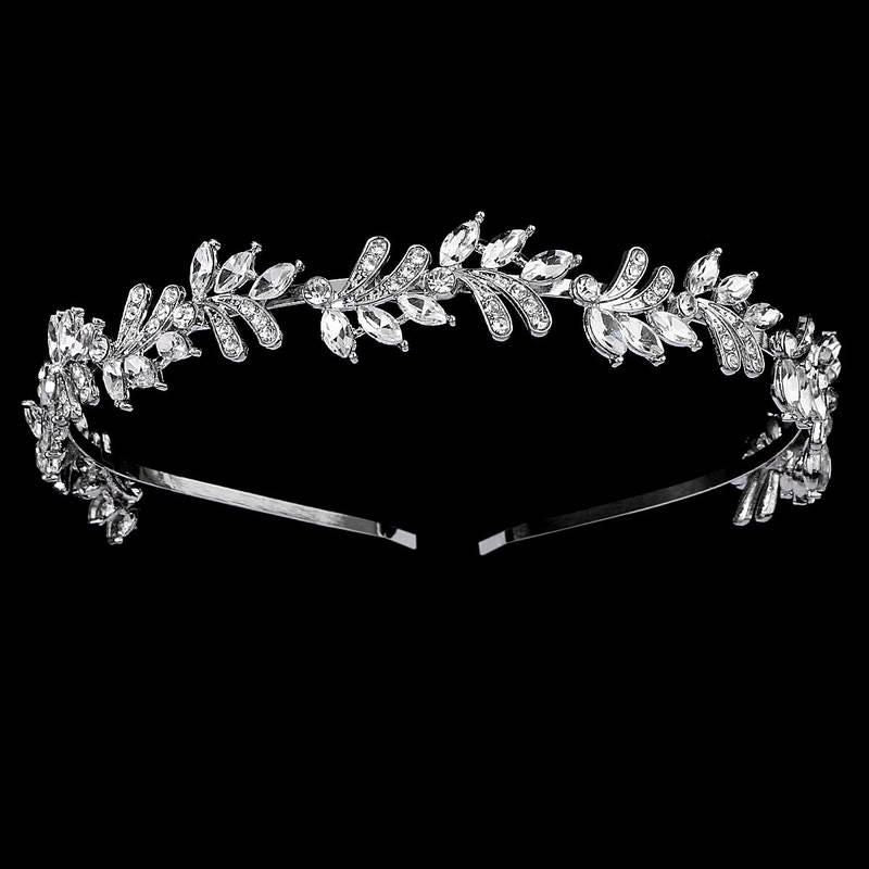 Elegant Silver & Gold Rhinestone Crystal Tiara