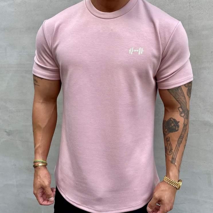 Summer Slim-Fit Sports Tee: Men's Cotton Muscle-Show Top