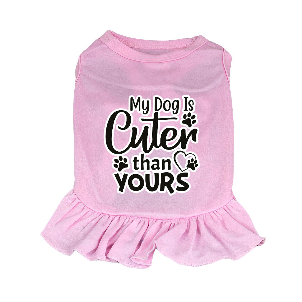 My Dog Is Cuter Than Yours Dog Sundress - Cute Dog Dress Shirt - Art Dog Clothing