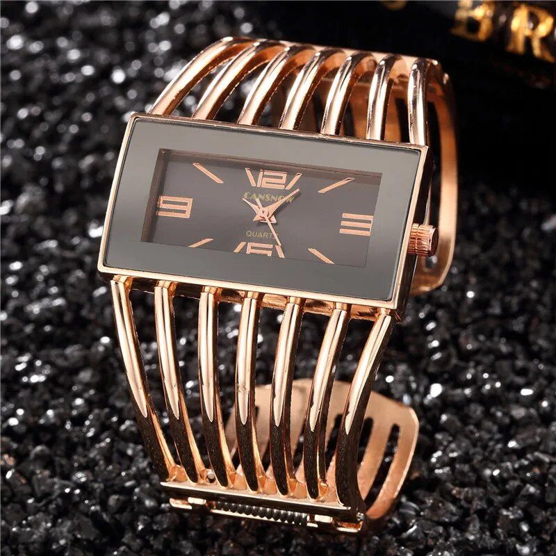 Elegant Square Dial Fashion Quartz Wristwatch for Women