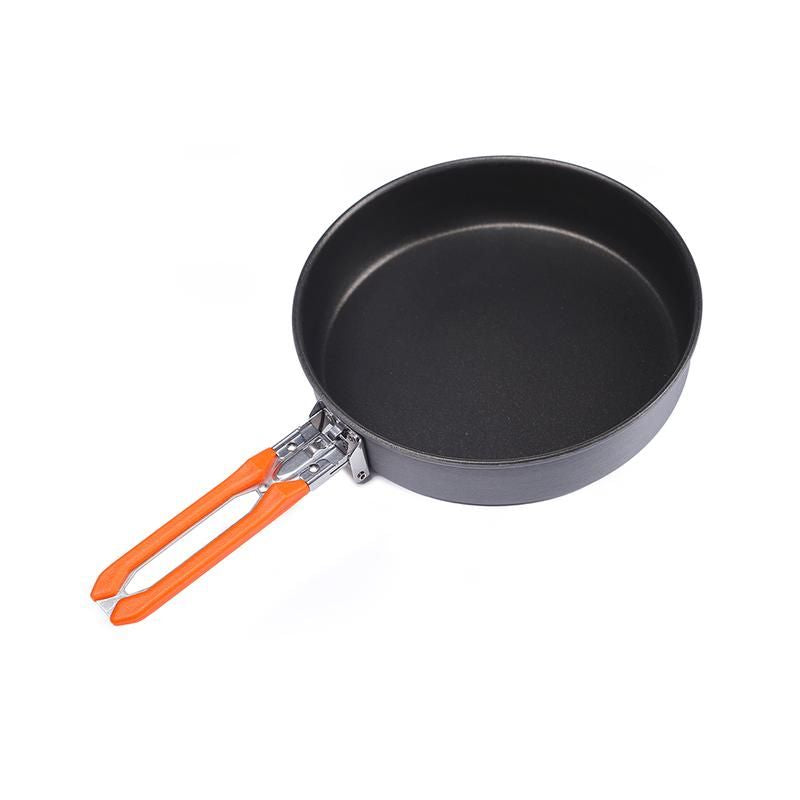 Lightweight Non-stick Camping Skillet - Outdoor Hiking Frying Pan, 0.9L Capacity, Foldable & Durable