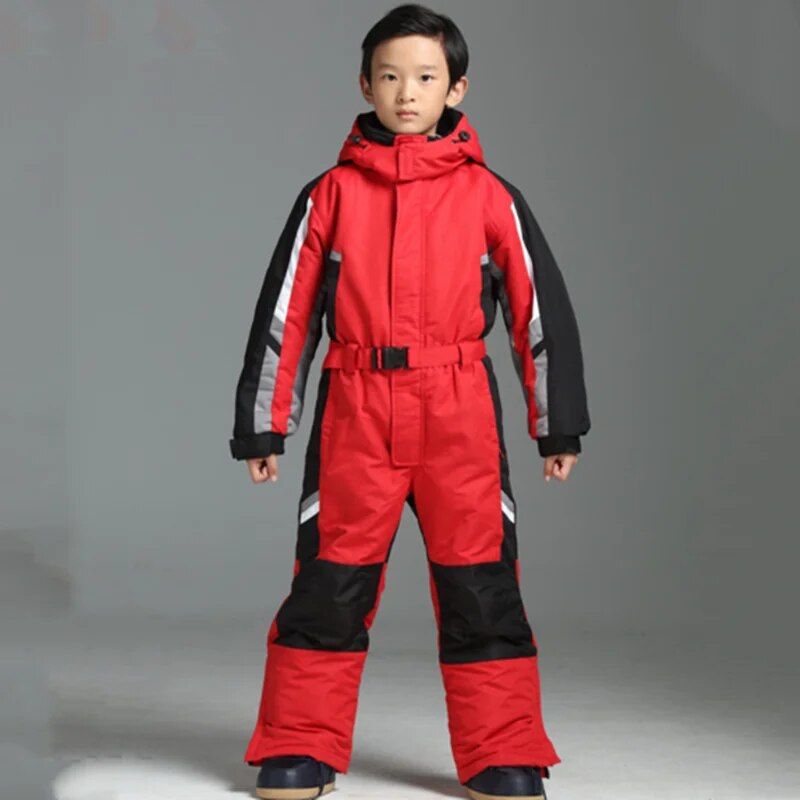 Kids' All-Weather Ski & Snowboard One-Piece Jumpsuit: Perfect for Winter Sports