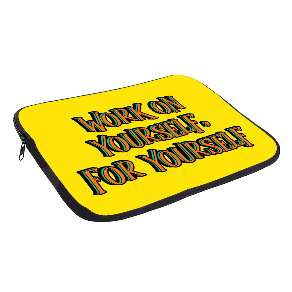 Work on Yourself MacBook Pro 14" Sleeve - Cool Laptop Sleeve - Quote MacBook Sleeve