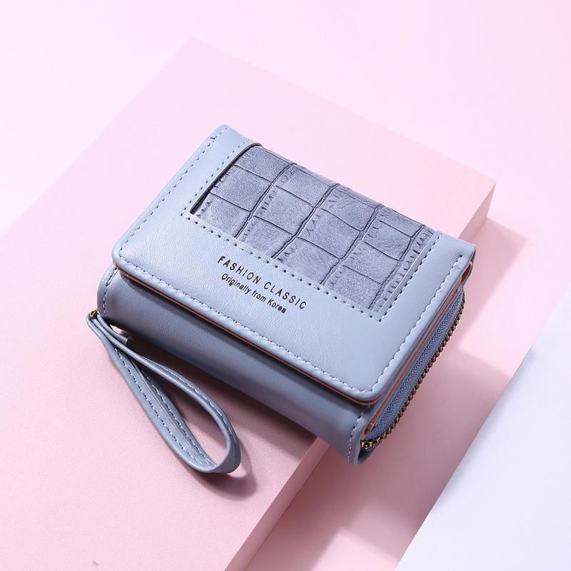 Chic Square Plaid Short Wallet