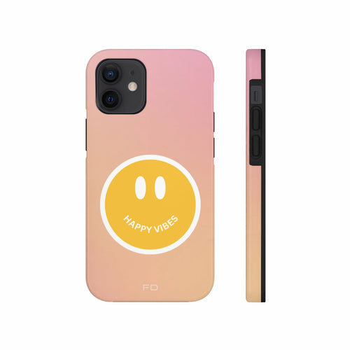 Happy Vibes Tough Case for iPhone with Wireless Charging