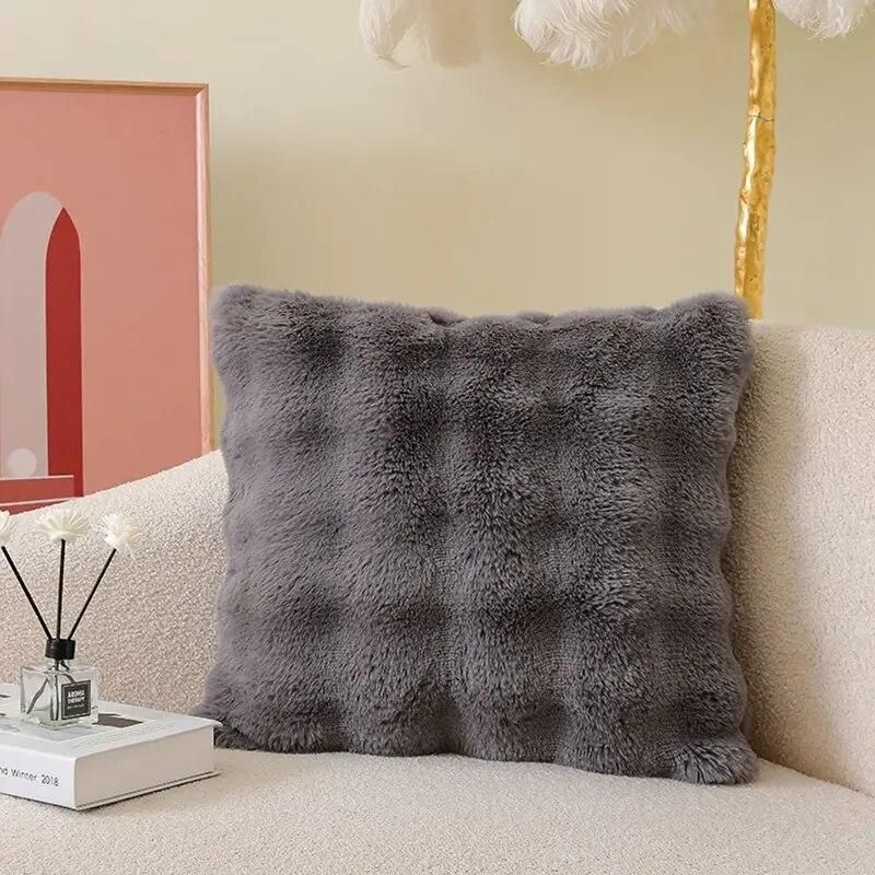 Luxurious Plush Square Cushion Cover 45x45cm