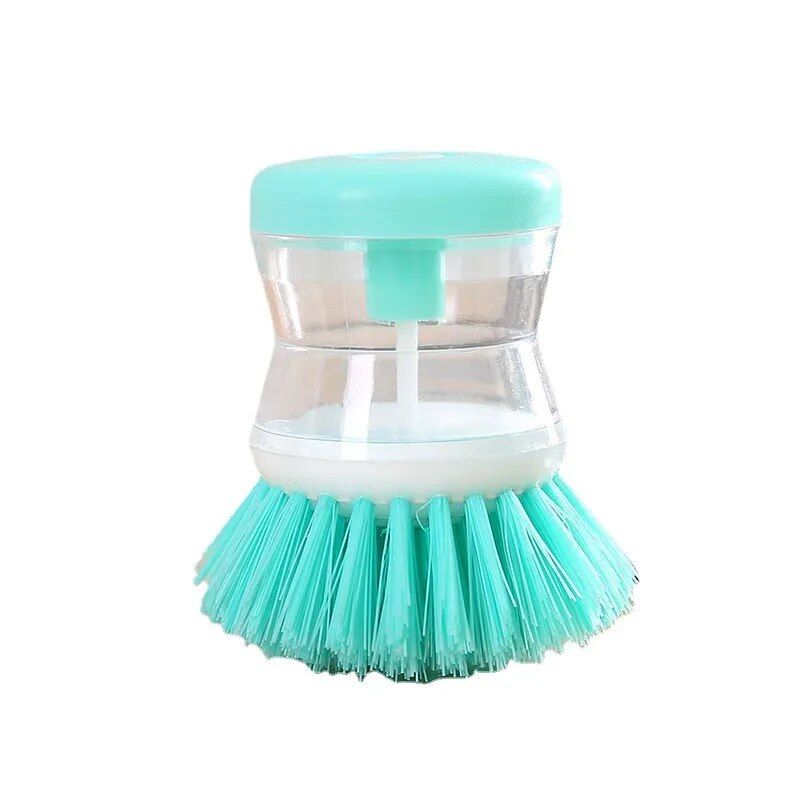 Efficient Eco-Friendly Kitchen Dish Brush with Built-In Soap Dispenser