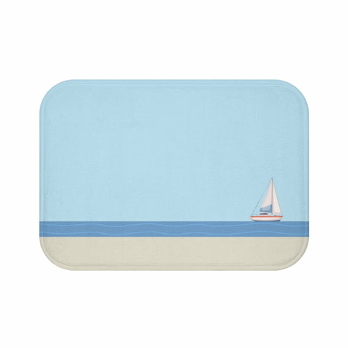 Sail Boat in the Ocean Bath Mat