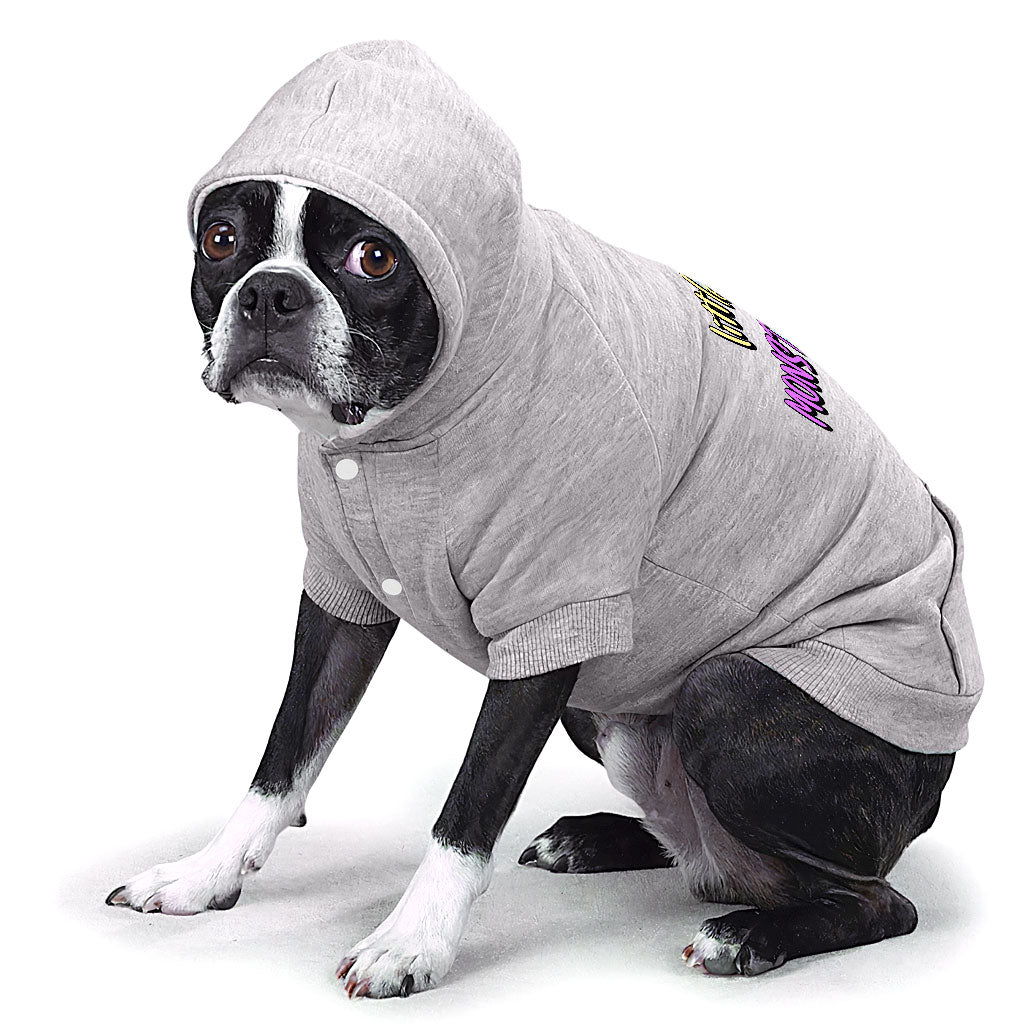 Little Monster Dog Hoodie with Pocket - Unique Dog Coat - Word Print Dog Clothing