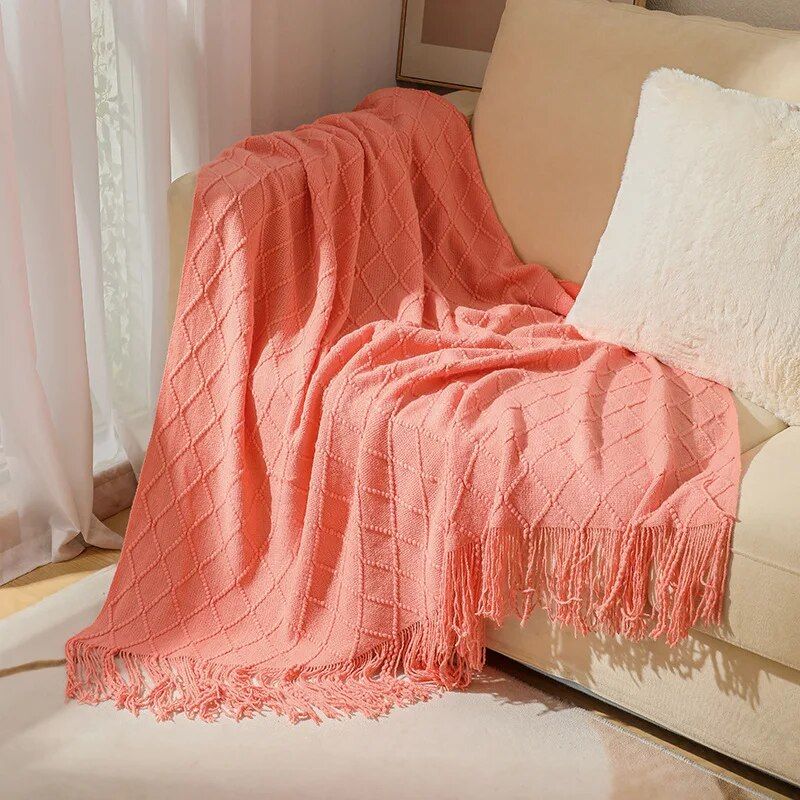 Knitted Blanket Sofa Cover