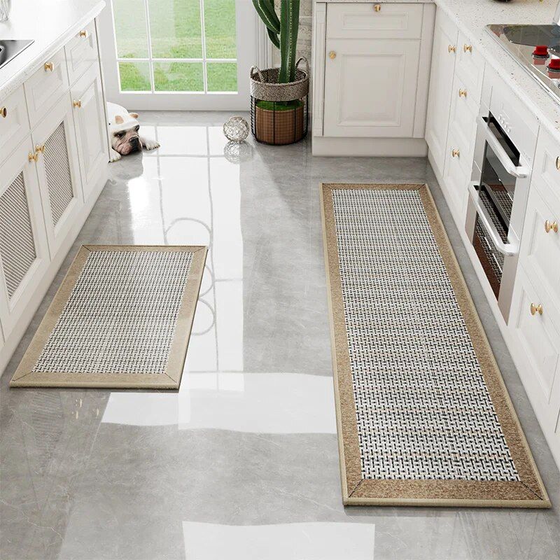 Geometric Non-Slip Kitchen Runner Rug