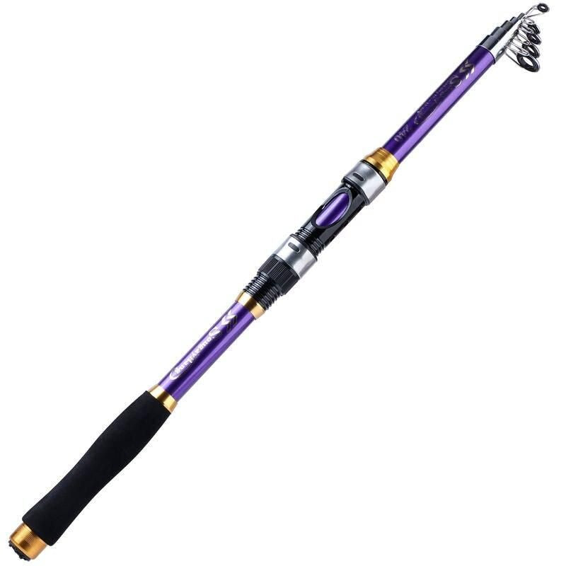 Telescopic Multi-Length Glass Fiber Fishing Rod with EVA Handle