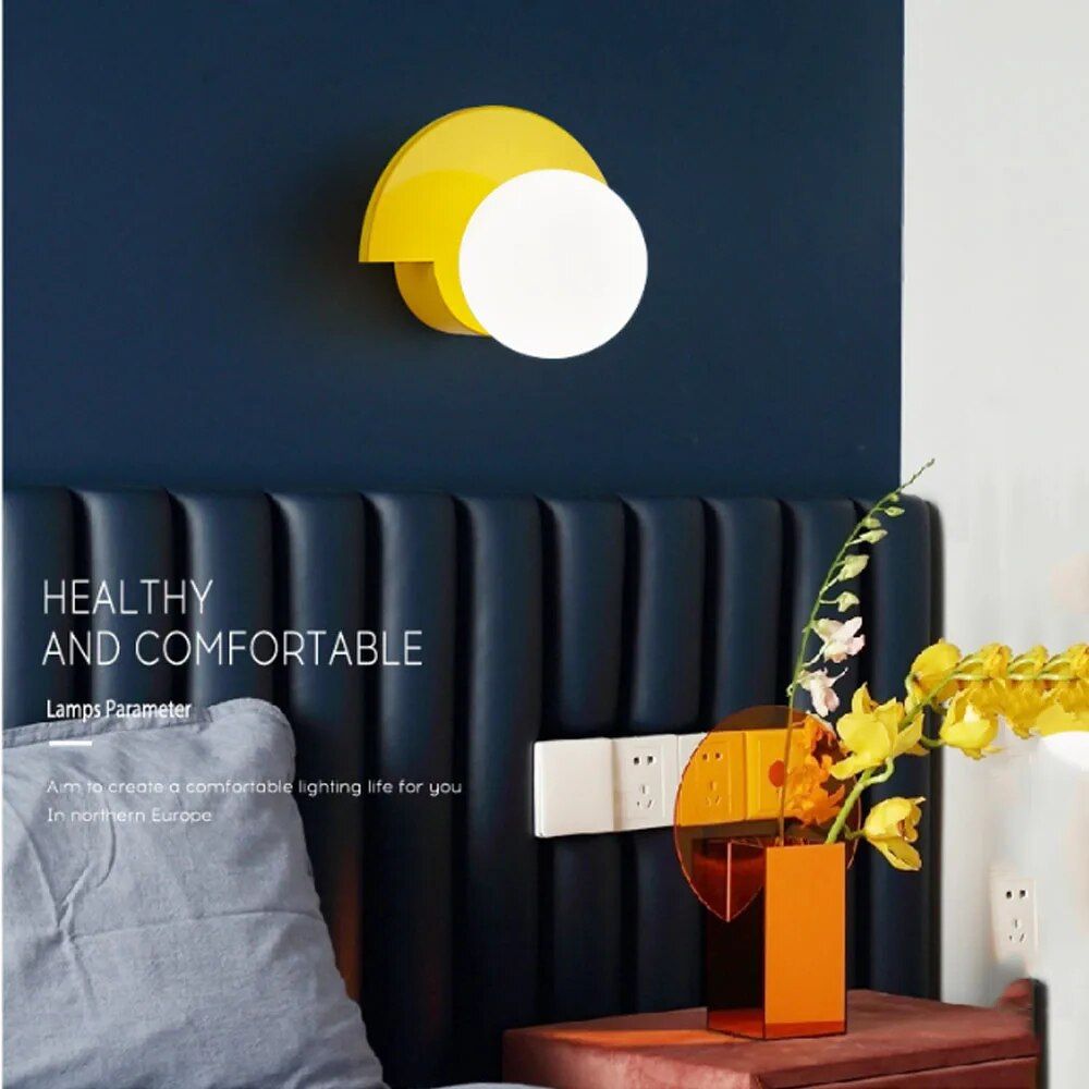 Modern Nordic Glass Ball LED Wall Sconce