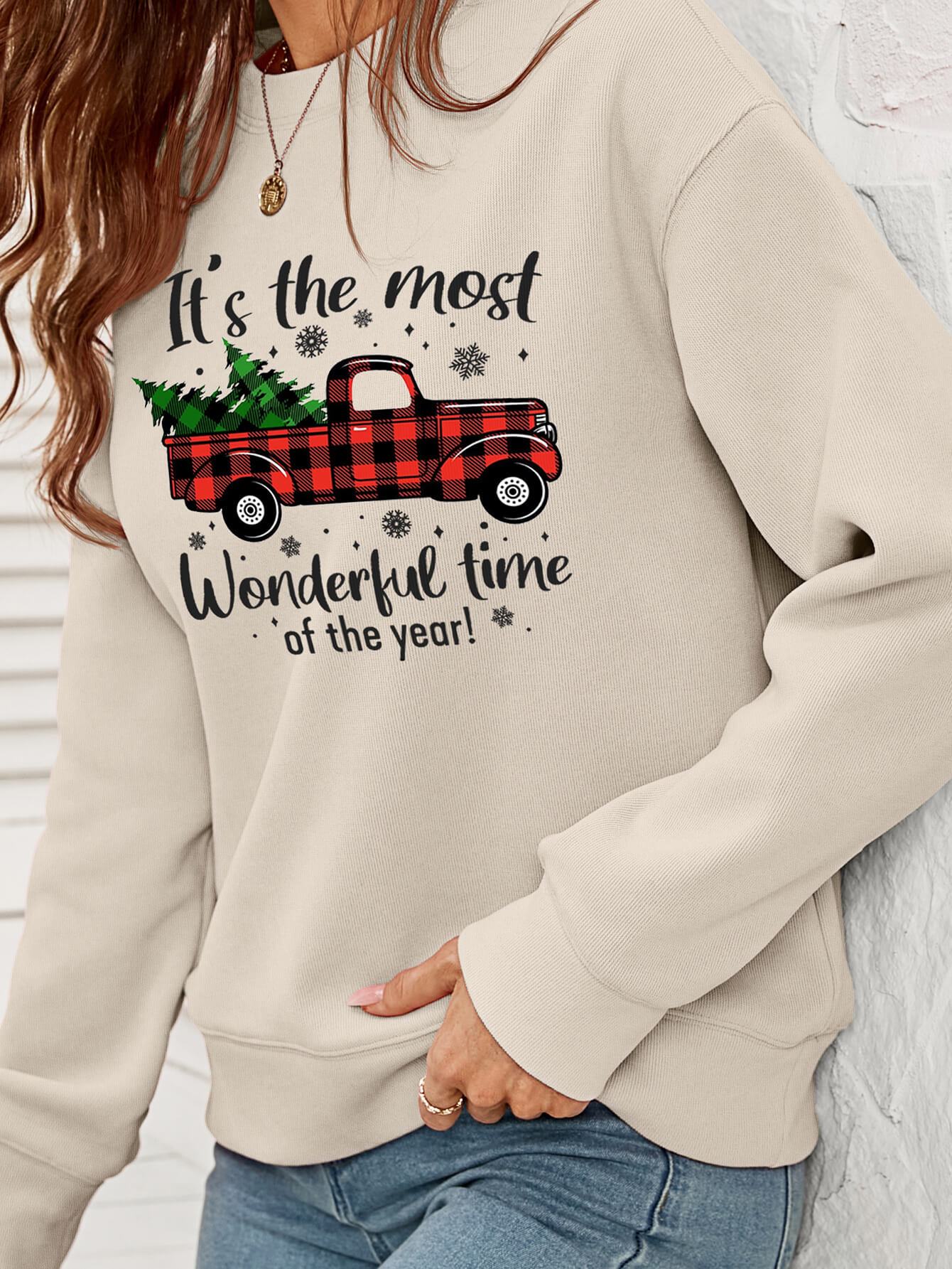 It's The Most Wonderful Time Graphic Crewneck Sweatshirt