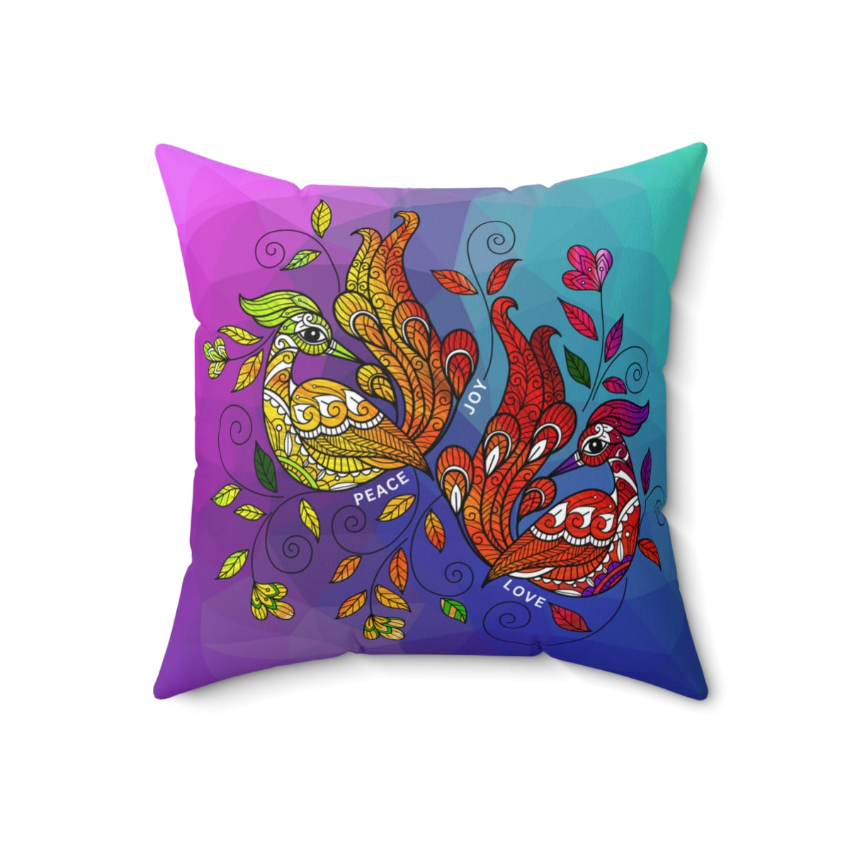 Uniquely You Decorative Throw Pillow Cover, Multicolor Wild Peacocks