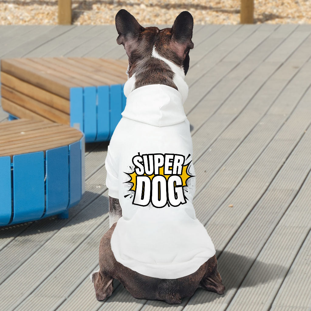 Super Dog Hoodie - Colorful Dog Coat - Graphic Dog Clothing