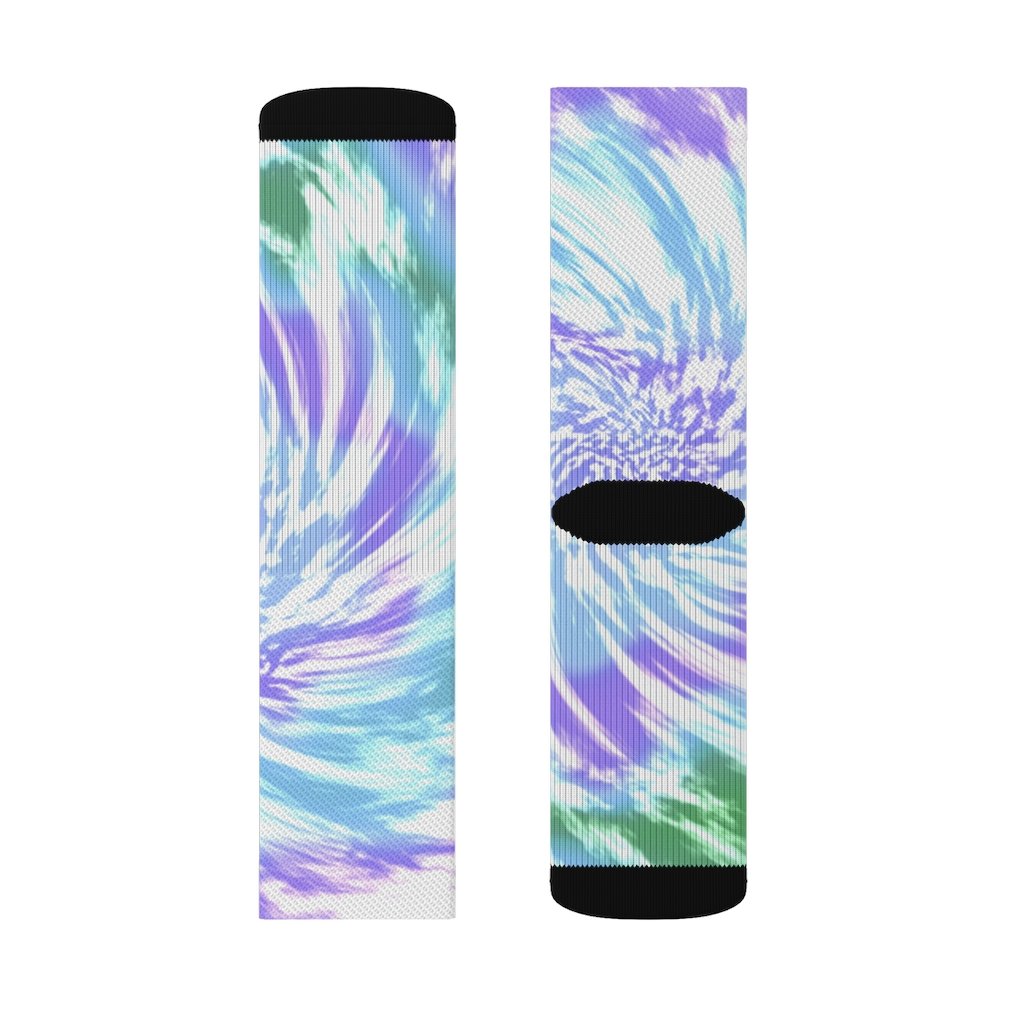 Purple Tie Dye Novelty Socks