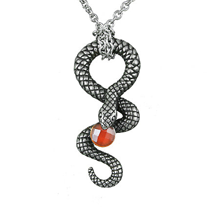 Serpentine - snake with red stone | Blue Asteria