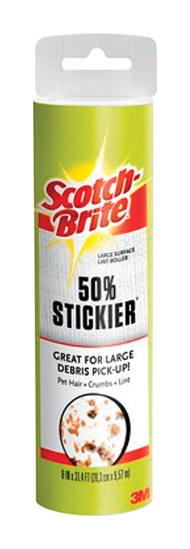 Scotch Brite 8952954 8 in. Scotch-Brite Lint Roller Refill, Black