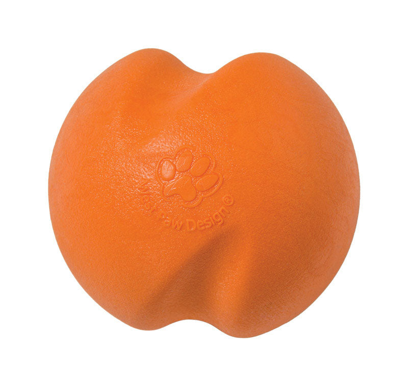 West Paw 8000381 Zogoflex Orange Jive Synthetic Rubber Ball Dog Toy&#4