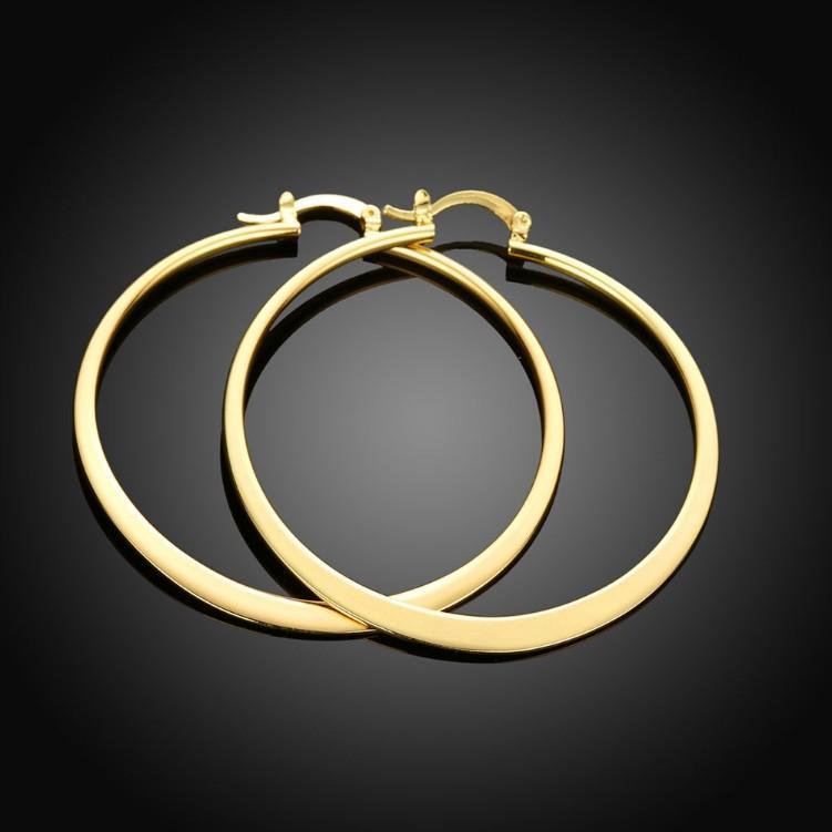 60mm 18K Gold Plated Hoop Earrings