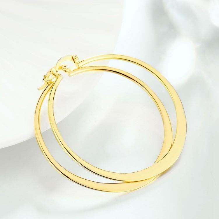 60mm 18K Gold Plated Hoop Earrings