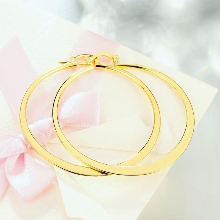 60mm 18K Gold Plated Hoop Earrings