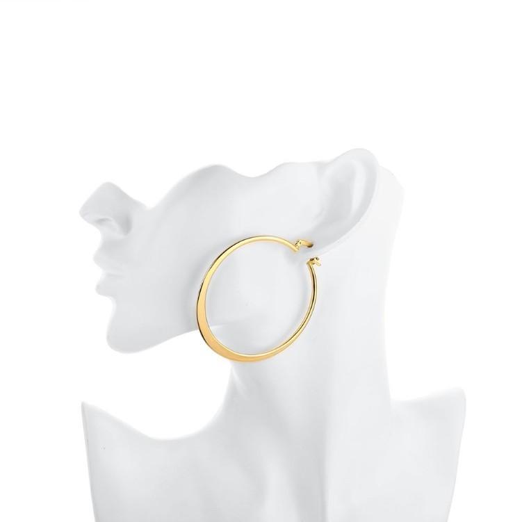 60mm 18K Gold Plated Hoop Earrings