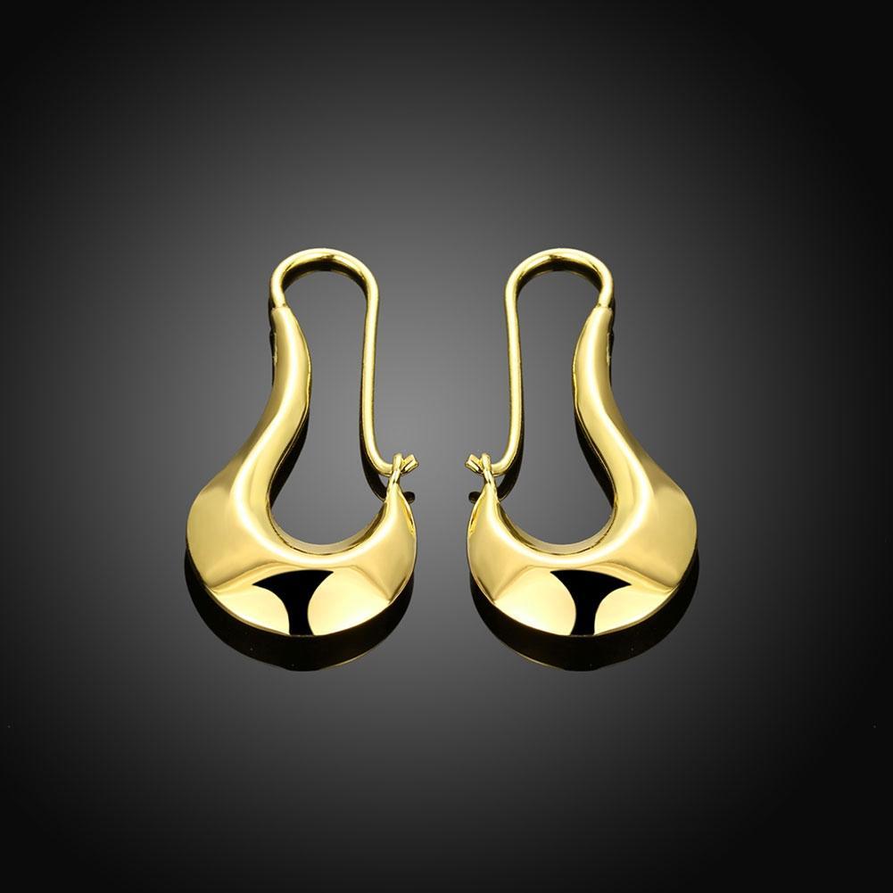 Moon French Lock Drop Earring in 18K Gold Plated | Silver Milo