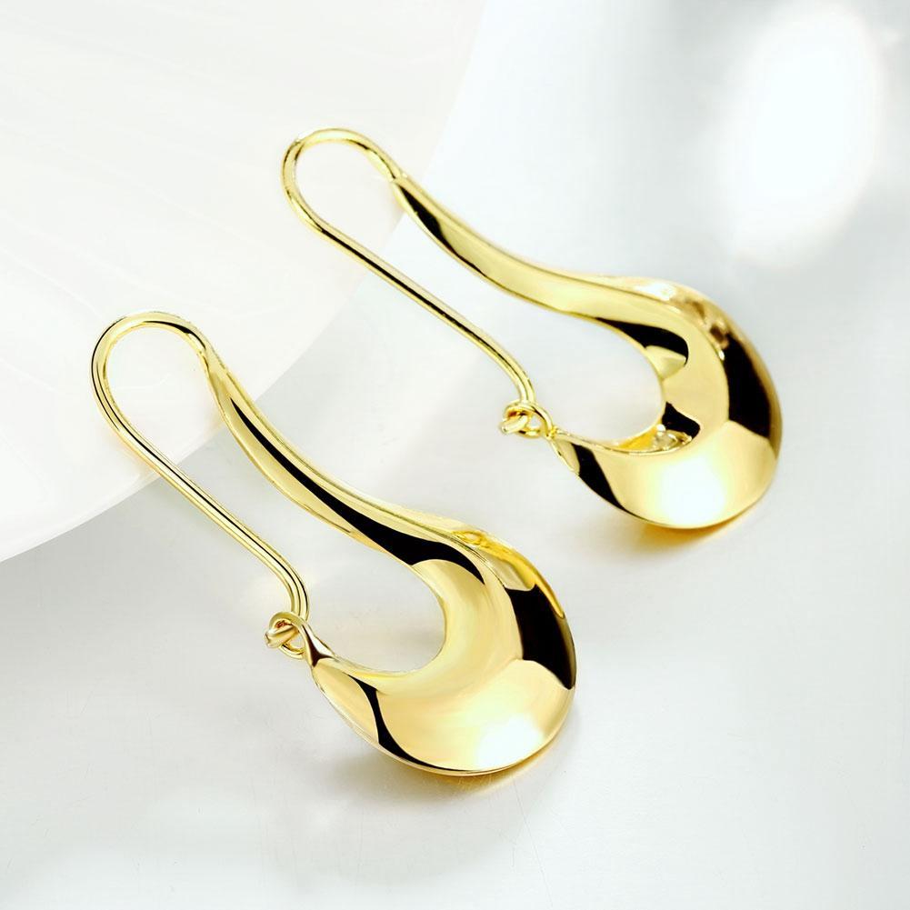 Moon French Lock Drop Earring in 18K Gold Plated