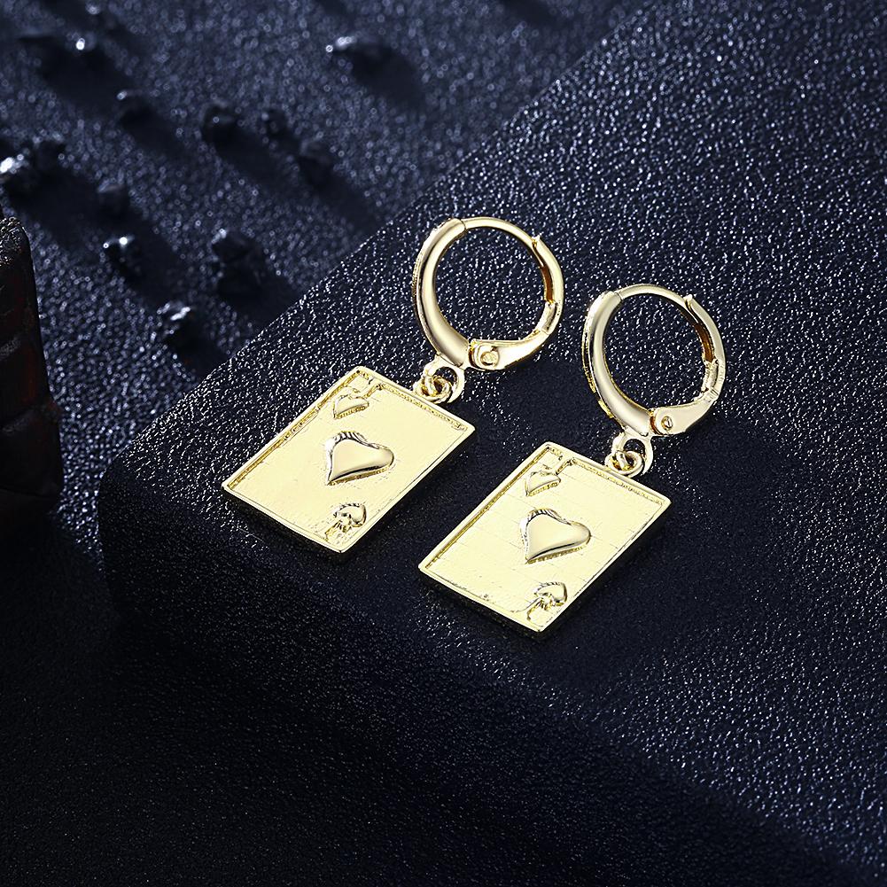 JACK Charm Drop  Earring in 18K Gold Plated