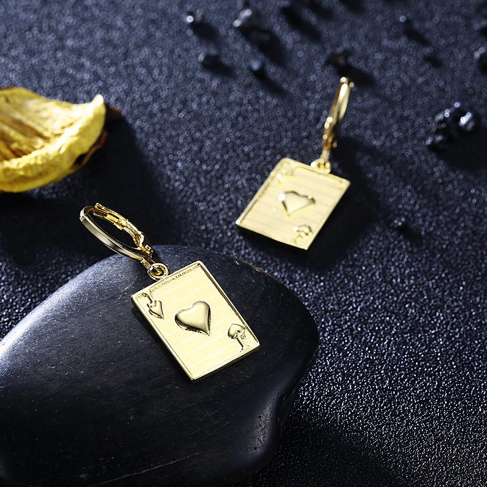 JACK Charm Drop  Earring in 18K Gold Plated