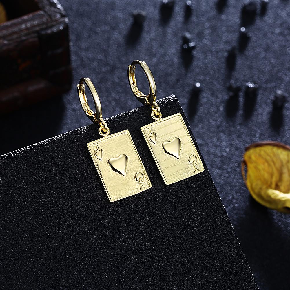 JACK Charm Drop  Earring in 18K Gold Plated