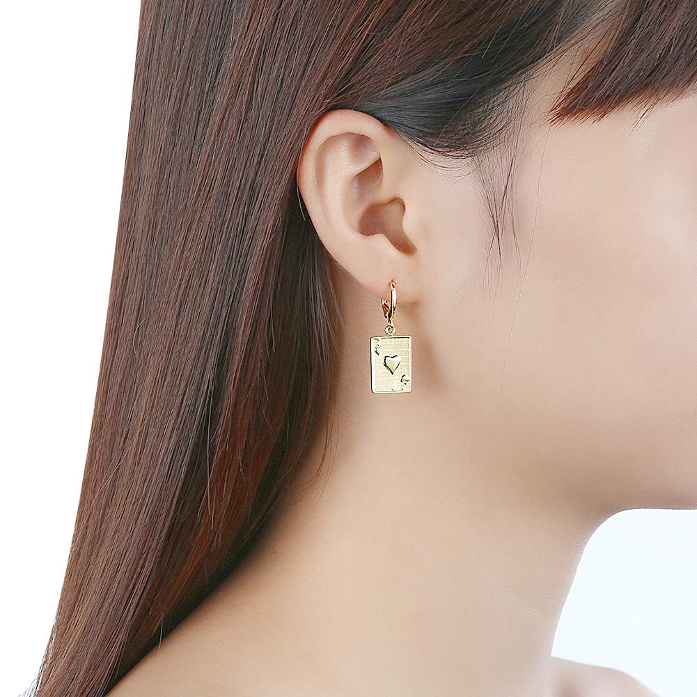 JACK Charm Drop  Earring in 18K Gold Plated | Silver Milo